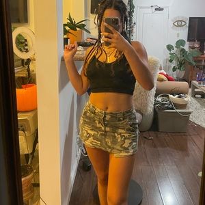 Army upcycle skirt